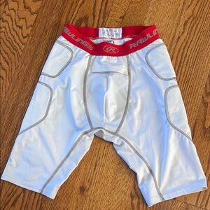 Rawlings White and Red Athletic Shorts
